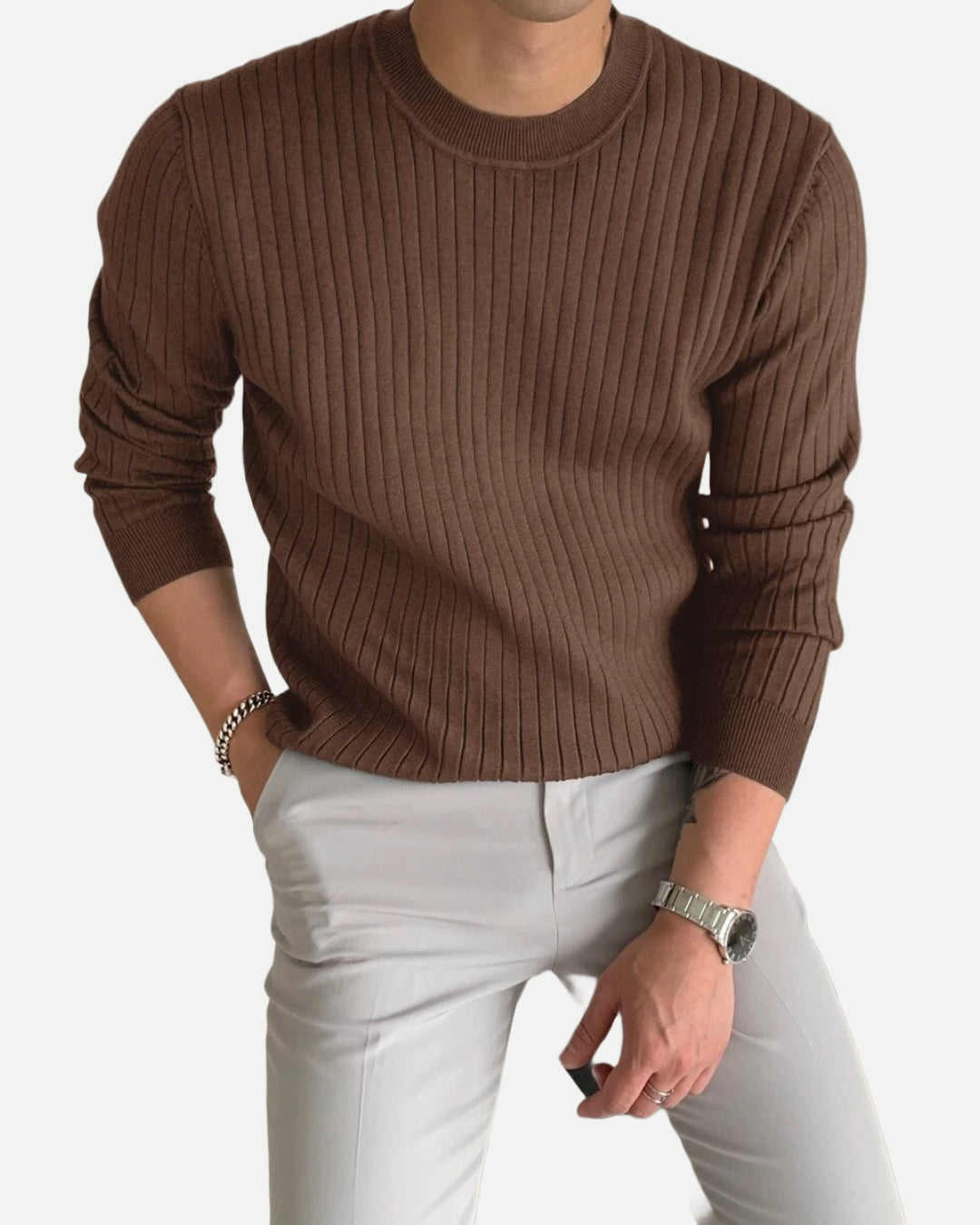 Ribbed pullover (Chokolade)