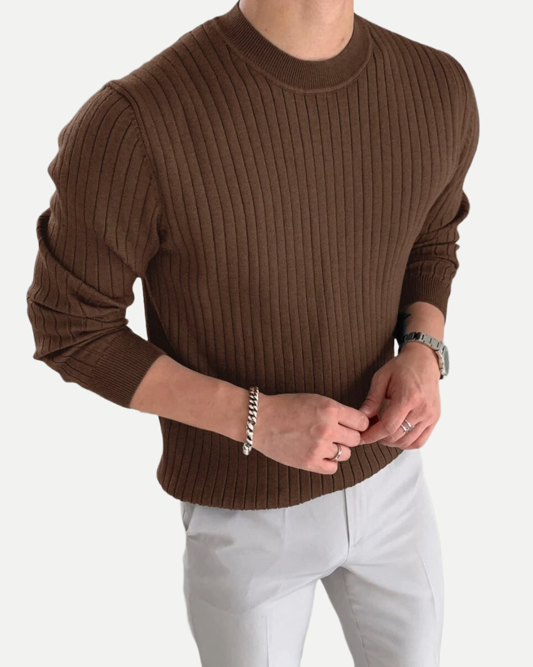 Ribbed pullover (Chokolade)